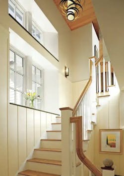Windows on stairway add light and interest to the space Windows on stairway add light and interest to the space