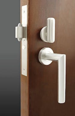 Unison Hardware's Inox PD96 self-latching mortise lock for sliding doors Unison Hardware's Inox PD96 self-latching mortise lock for sliding doors