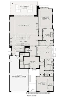 The Villas at Seven Desert Mountain, first floor plan The Villas at Seven Desert Mountain, first floor plan