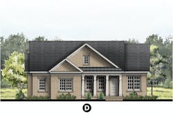 The Delray home design elevation D The Delray home design elevation D
