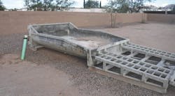 roll-off washout for concrete on construction site roll-off washout for concrete on construction site