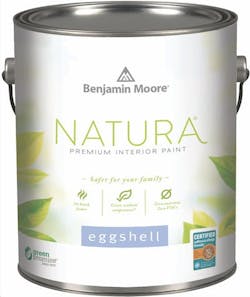 can of Benjamin Moore Natura emission-free acrylic paint can of Benjamin Moore Natura emission-free acrylic paint