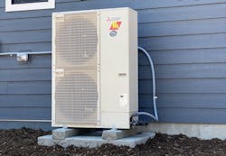 Mitsubishi all-electric heating and cooling system at the Ultimate Z.E.N. Home Mitsubishi all-electric heating and cooling system at the Ultimate Z.E.N. Home