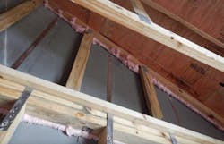 Good air sealing on party wall Good air sealing on party wall