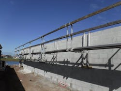 Scaffolding on a jobsite Scaffolding on a jobsite