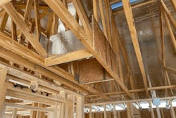 Home insulation best practice using insulation dams around ceiling penetrations Home insulation best practice using insulation dams around ceiling penetrations