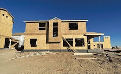 Lumber waste on a construction jobsite Lumber waste on a construction jobsite