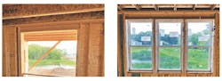 Advanced framing window header examples that reduce lumber waste Advanced framing window header examples that reduce lumber waste