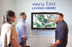 Pro Builder's 2023 Builder of the Year, Schell Brothers, showing a new community to homebuyers in the sales office Pro Builder's 2023 Builder of the Year, Schell Brothers, showing a new community to homebuyers in the sales office