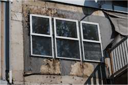rotting walls at a town home community rotting walls at a town home community