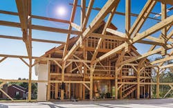 Custom Home Exterior At A Construction Site Custom Home Exterior At A Construction Site