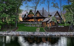 Exterior Of Custom Tudor Home Built Using Build Tools Construction Management Software Exterior Of Custom Tudor Home Built Using Build Tools Construction Management Software