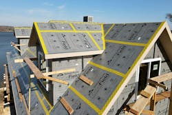 Help Eliminate The Steps Of Applying House Wrap And Roof Underlayment With Force Field® Weather Barrier System Help Eliminate The Steps Of Applying House Wrap And Roof Underlayment With Force Field® Weather Barrier System