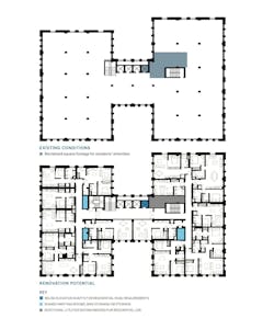 Before And After Of Office Floor Plan Remodeling Into Multifamily Housing Before And After Of Office Floor Plan Remodeling Into Multifamily Housing