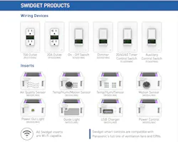 Panasonic swidget inserts list