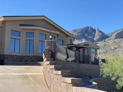 Strata foam home build by a mountain Strata foam home build by a mountain