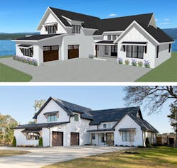 Single-family home 3D design to real life build Single-family home 3D design to real life build