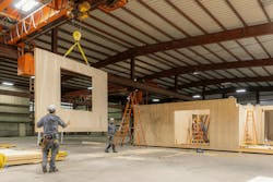 Modular mass timber prototype built in factory Modular mass timber prototype built in factory