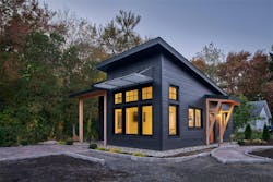 Mystic Connhouse home exterior built with panel assembly Mystic Connhouse home exterior built with panel assembly