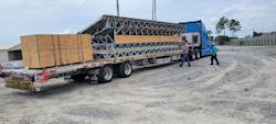 prefab components loaded onto semi truck prefab components loaded onto semi truck