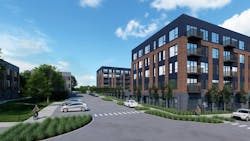 Modular building street view Modular building street view