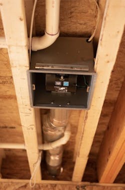 Rough In Photo Of The Air King D4 S Bathroom Exhaust Fan In Symbi’s Guest Bath Rough In Photo Of The Air King D4 S Bathroom Exhaust Fan In Symbi’s Guest Bath