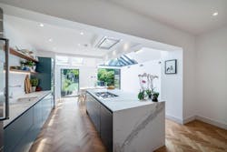 Matte blue kitchen cabinets Matte blue kitchen cabinets