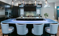 Made From 100 Percent Recyclable Glass, This Top Makes A Bold Statement In The Right Kitchen Or Bath Project It Can Be Ordered In Any Thickness, Edge Treatment, Molded Texture, And Color Made From 100 Percent Recyclable Glass, This Top Makes A Bold Statement In The Right Kitchen Or Bath Project It Can Be Ordered In Any Thickness, Edge Treatment, Molded Texture, And Color