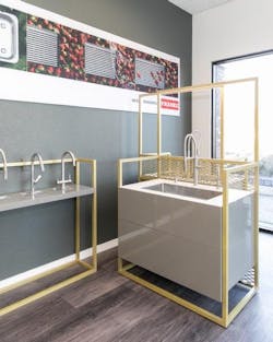 Faucet display in Franke Design Boutique Faucet display in Franke Design Boutique