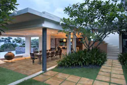 El Molino Burela Collection Ceramic Paver Exterior Patio with grill