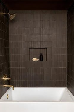 Robert McKinley Studio Federal Bath Dark Tile Robert McKinley Studio Federal Bath Dark Tile