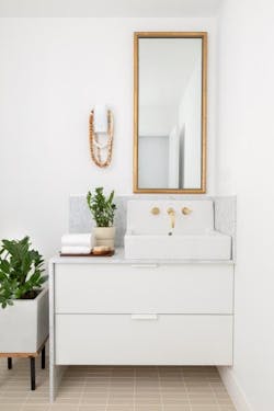 Robert McKinley Studio Federal bath sink top with wall mount faucet Robert McKinley Studio Federal bath sink top with wall mount faucet