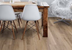 Tan flooring against gray walls Tan flooring against gray walls