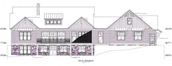 Elevation drawings for The House That Blues Built custom home. Elevation drawings for The House That Blues Built custom home.