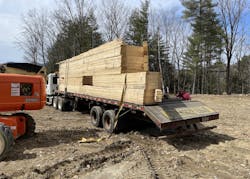 Keeping lumber elevated will help protect it from moisture damage. Keeping lumber elevated will help protect it from moisture damage.