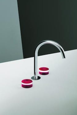 Fantini Nice Collection three hole deck mount faucet red Fantini Nice Collection three hole deck mount faucet red