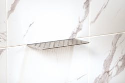 Schluter Systems Stainless Steel Shelf Install 3 Schluter Systems Stainless Steel Shelf Install 3