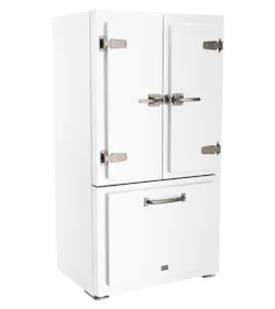 Big Chill Classic Fridge blue brushed brass white satin nickle Big Chill Classic Fridge blue brushed brass white satin nickle