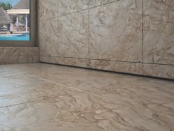 QuickDrain USA WallDrain Brown Marble Installation QuickDrain USA WallDrain Brown Marble Installation