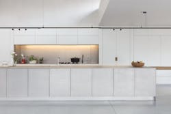 Modular Lighting Instruments PISTA kitchen Island Application Black Modular Lighting Instruments PISTA kitchen Island Application Black