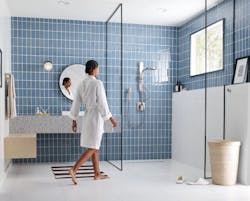 Moen Nebia Showering System Bath Shower Installation Woman Moen Nebia Showering System Bath Shower Installation Woman