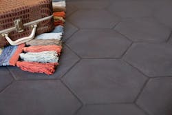Walker Zanger Cotto Toscano Floor Hexagon With Suitcase Rug Walker Zanger Cotto Toscano Floor Hexagon With Suitcase Rug