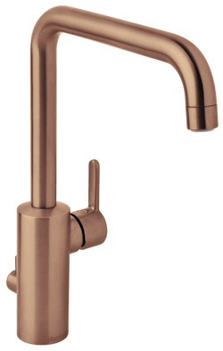 Damixa Silhouet kitchen Faucet with diverter brushed copper silo Damixa Silhouet kitchen Faucet with diverter brushed copper silo