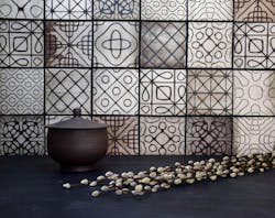 FLM Ceramics Sound Wave Variegated Inverted pot FLM Ceramics Sound Wave Variegated Inverted pot