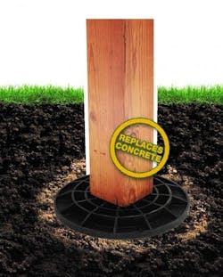 FootingPad 20 Inch Composite footer post Illustration FootingPad 20 Inch Composite footer post Illustration