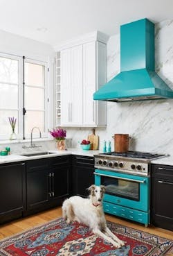 Colorful pop of color kitchen hood Colorful pop of color kitchen hood