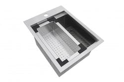 Outdoor sink colander accessory Outdoor sink colander accessory