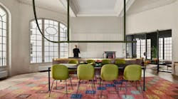 Flos Belt green Bourullec project great room kitchen Flos Belt green Bourullec project great room kitchen