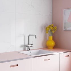 Chrome Scandinavian modern kitchen faucet Chrome Scandinavian modern kitchen faucet