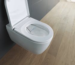 Duravit SensoWash f Shower Toilet Philippe Starck lid open Duravit SensoWash f Shower Toilet Philippe Starck lid open
